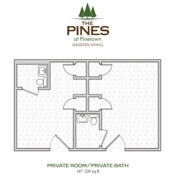 The Pines at Pinetown Assisted Living - Floor Plan - Private Room / Private Bath